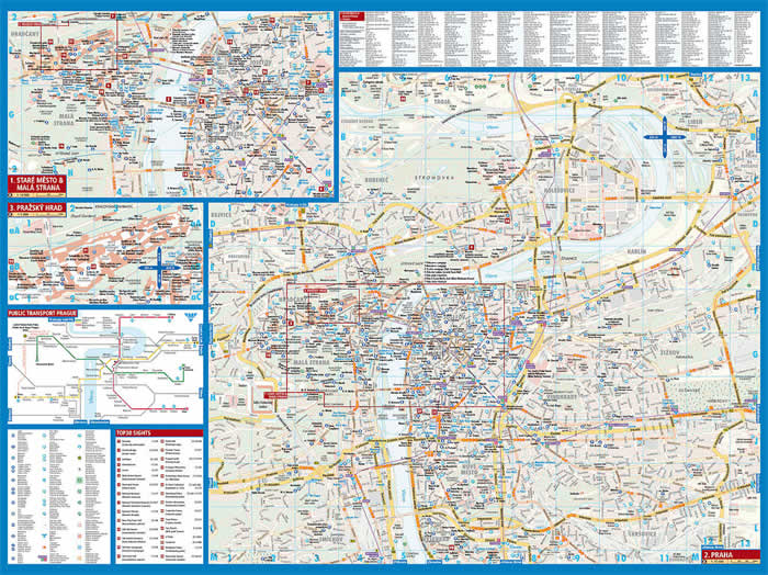 immagine di mappa di città mappa di città Praga - mappa della città plastificata, impermeabile, scrivibile e anti-strappo - dettagliata e facile da leggere, con trasporti pubblici, attrazioni e luoghi di interesse - nuova edizione