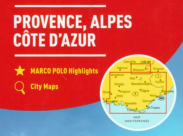 immagine di mappa stradale mappa stradale Provenza, Costa Azzurra, Alpi - mappa stradale - EDIZIONE Giugno 2023