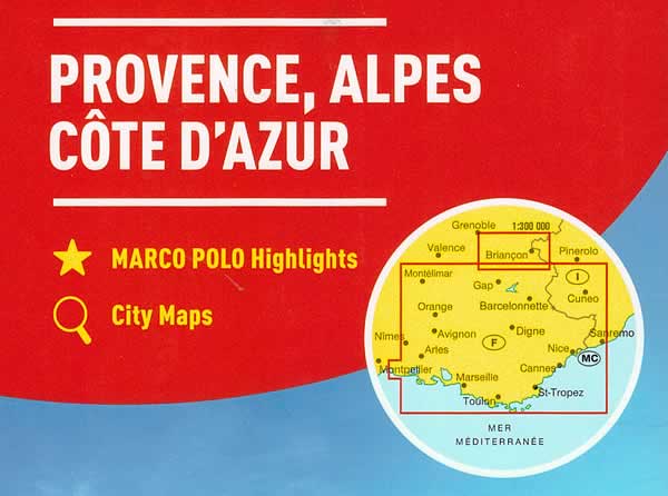 immagine di mappa stradale mappa stradale Provenza, Costa Azzurra, Alpi - mappa stradale - EDIZIONE Giugno 2023