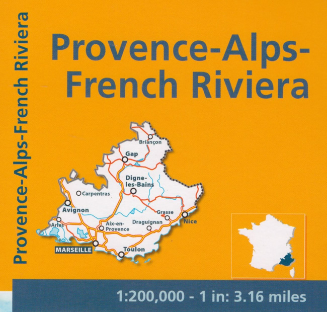immagine di mappa stradale mappa stradale n. 527 - Provenza - Costa Azzurra - Alpi / Provence - Alpes - Côte d'Azur / Provence - Alps - French Riviera - con Avignon, Nimes, Aries, Aix-en-Provence, Draguignan, Grasse, Menton, Monte Carlo, Monaco, Nice / Nizza, Antibes, Cannes, Fréjus, Saint-Tropez, Porquerolles, Port-Cros, Toulon, La Ciotat, Cassis, Marseille / Marsiglia, Camargue, Digne-les-Bains, Carpentras, Gap, Briançon - mappa stradale con stazioni di servizio e autovelox - EDIZIONE Dicembre 2022