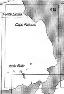 immagine di carta nautica carta nautica 915 - Da Punta Licosa a Capo D' Orlando ed Isole Eolie