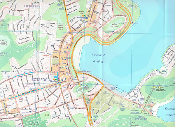 immagine di mappa di città mappa di città Rio de Janeiro - mappa della città - impermeabile e antistrappo - con mappa stradale della Costa Est del Brasile - con spiagge e luoghi panoramici - nuova edizione