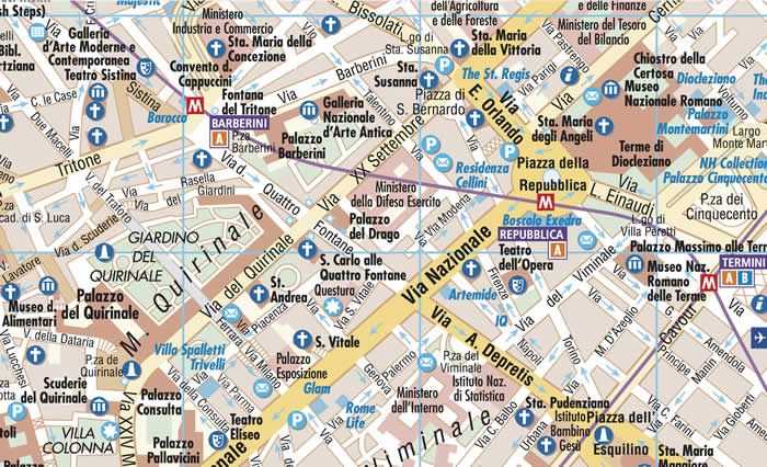 immagine di mappa di città mappa di città Roma - mappa della città plastificata, impermeabile, scrivibile e anti-strappo - dettagliata e facile da leggere, con trasporti pubblici, attrazioni e luoghi di interesse - nuova edizione