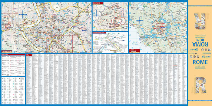 immagine di mappa di città mappa di città Roma - mappa della città plastificata, impermeabile, scrivibile e anti-strappo - dettagliata e facile da leggere, con trasporti pubblici, attrazioni e luoghi di interesse - nuova edizione