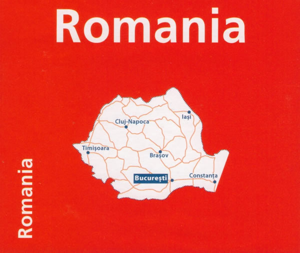 immagine di mappa stradale mappa stradale Romania - con Bucarest, Timișoara, Brașov, Costanza - mappa stradale Michelin n.738 - nuova edizione