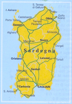 immagine di mappa stradale regionale mappa stradale regionale Sardegna - mappa stradale - nuova edizione
