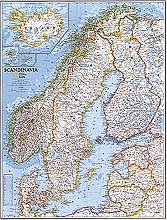 immagine di mappa murale mappa murale Scandinavia