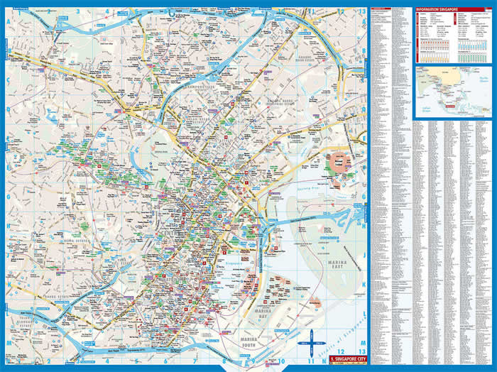 immagine di mappa di città mappa di città Singapore - mappa della città plastificata, impermeabile, scrivibile e anti-strappo - dettagliata e facile da leggere, con trasporti pubblici, attrazioni e luoghi di interesse - edizione 2017
