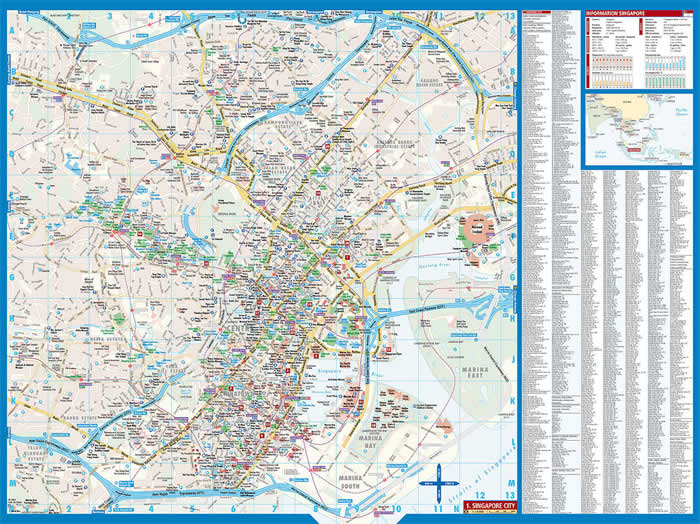 immagine di mappa di città mappa di città Singapore - mappa della città plastificata, impermeabile, scrivibile e anti-strappo - dettagliata e facile da leggere, con trasporti pubblici, attrazioni e luoghi di interesse - nuova edizione