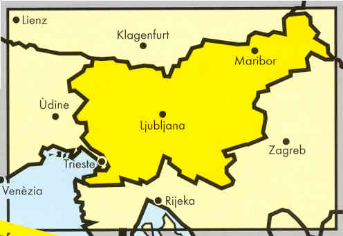 immagine di mappa stradale mappa stradale Slovenia - Slowenien - Slovenija