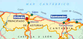 immagine di mappa stradale mappa stradale n.572 - Spagna Nord - Asturias, Cantabria - con Oviedo e Santander - nuova edizione