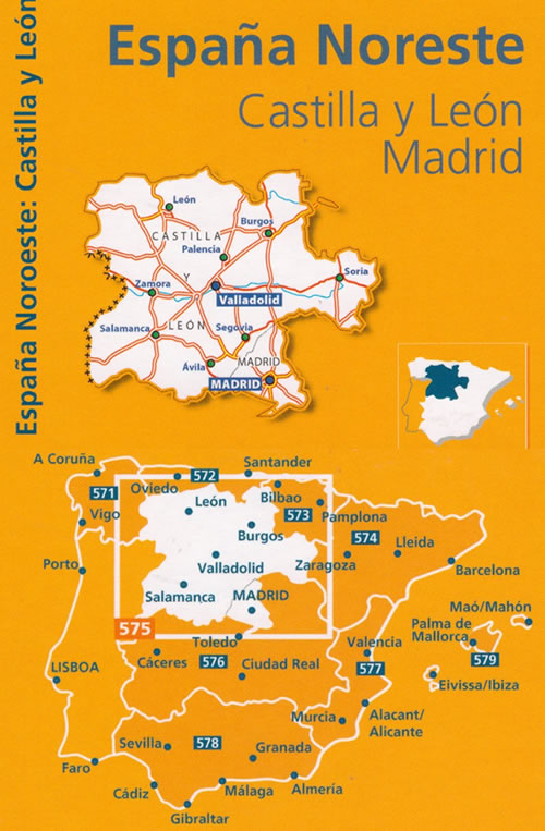 immagine di mappa stradale mappa stradale n.575 - Spagna - Castilla y Leon, Madrid - edizione 2023