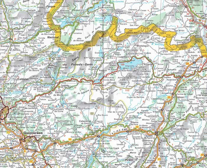 immagine di mappa stradale mappa stradale Spagna Nord-Ovest - Galicia/Galizia, con Santiago de Compostela, La Corugna, Vigo, Lugo, Pontevedra, Ourense - mappa stradale Michelin n.571 - EDIZIONE Maggio 2023