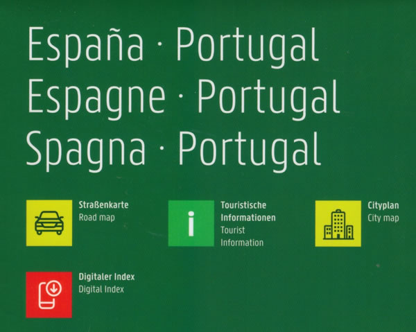 immagine di mappa stradale mappa stradale Spagna, Portogallo - con Madrid, Toledo, Castiglia, La Mancia, Valencia, Isole Baleari, Murcia, Granada, Siviglia, Cordoba, Andalusia, Estremadura, Barcellona, Catalogna, Aragona, Castiglia e León, Valladolid, Bilbao, Pamplona, Paesi Baschi, Navarra, La Rioja, Cantabria, Asturie, Galizia, Santiago de Compostela, Isole Baleari, Palma de Mallorca, Ibiza, Porto, Lisbona, Faro, Coimbra, Braganza - EDIZIONE Luglio 2023