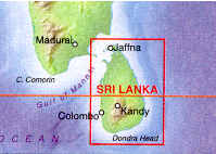 immagine di mappa stradale mappa stradale Sri Lanka