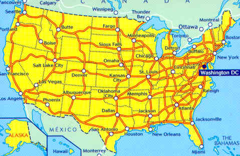 immagine di mappa stradale mappa stradale n.761 - USA - Stati Uniti d' America