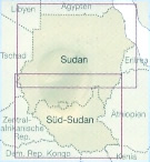 immagine di mappa stradale mappa stradale Sudan e Sudan del Sud - con Khartoum, Omdurman, Merowe, Dongola, Berber, Halaib, Juba, Nimule, Kosti, El-Geneina - Mappa Plastificata - nuova edizione