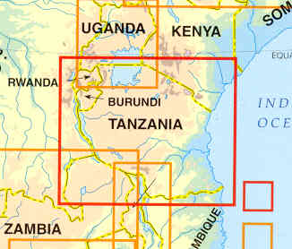 immagine di mappa stradale mappa stradale Tanzania