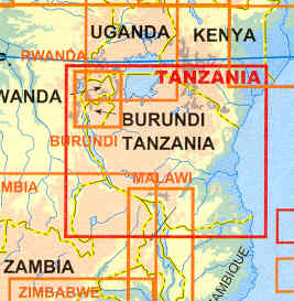 immagine di mappa stradale mappa stradale Tanzania