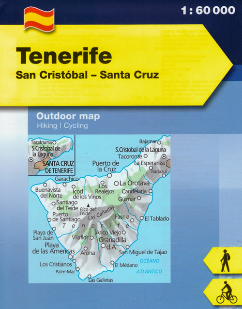 immagine di mappa topografica mappa topografica Tenerife (Isole Canarie) - mappa escursionistica impermeabile e antistrappo - con sentieri, spiagge, percorsi panoramici - con mappe di San Cristobal, Santa Cruz - EDIZIONE 2022