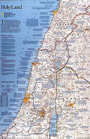 immagine di mappa murale mappa murale Terrasanta (HolyLand)