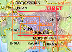 immagine di mappa stradale mappa stradale Tibet - mappa stradale impermeabile e antistrappo - con Norbulingka, Lhasa Valley, Potala, Barkor - cartografia dettagliata con luoghi panoramici, templi, monasteri e siti archeologici - nuova edizione