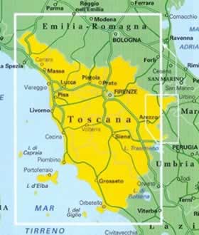 immagine di mappa stradale regionale mappa stradale regionale Toscana - mappa stradale - nuova edizione