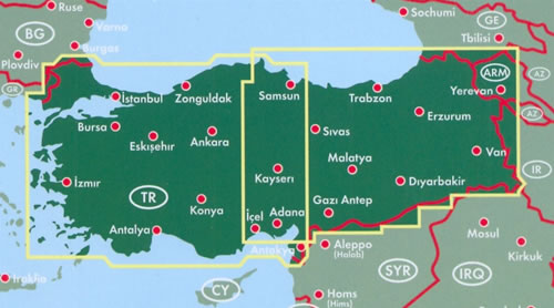 immagine di mappa stradale mappa stradale Turchia