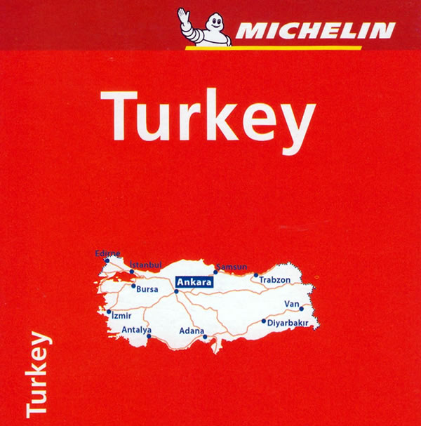 immagine di mappa stradale mappa stradale Turchia - mappa stradale Michelin n.758 - con Istanbul, Ankara, Smirne, Bursa, Adana, Gaziantep, Konya, Antalya - nuova edizione
