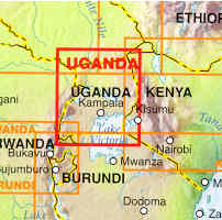 immagine di mappa stradale mappa stradale Uganda
