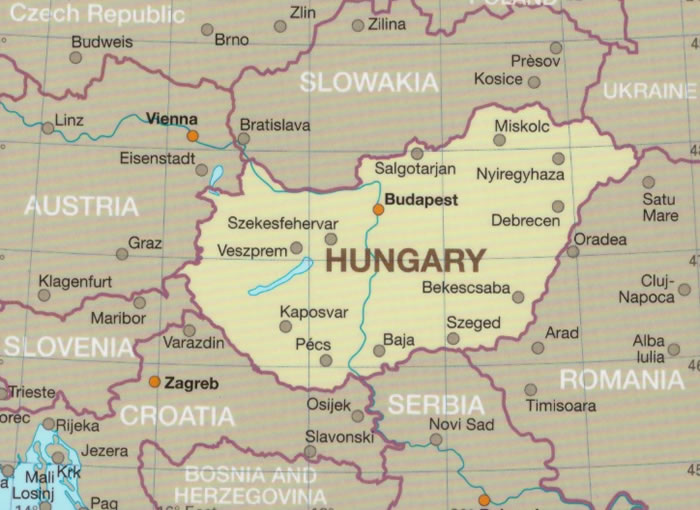 immagine di mappa stradale mappa stradale Ungheria - mappa stradale, impermeabile e antistrappo - nuova edizione