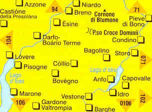 immagine di mappa topografica mappa topografica 103 - Le Tre Valli Bresciane