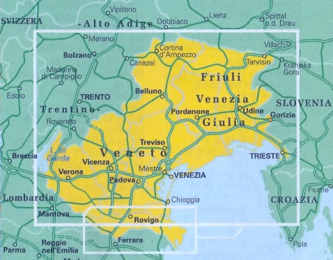 immagine di mappa stradale regionale mappa stradale regionale Veneto, Friuli Venezia Giulia - mappa stradale - nuova edizione
