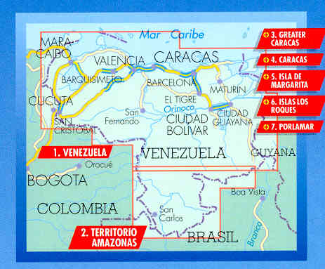 immagine di mappa stradale mappa stradale Venezuela