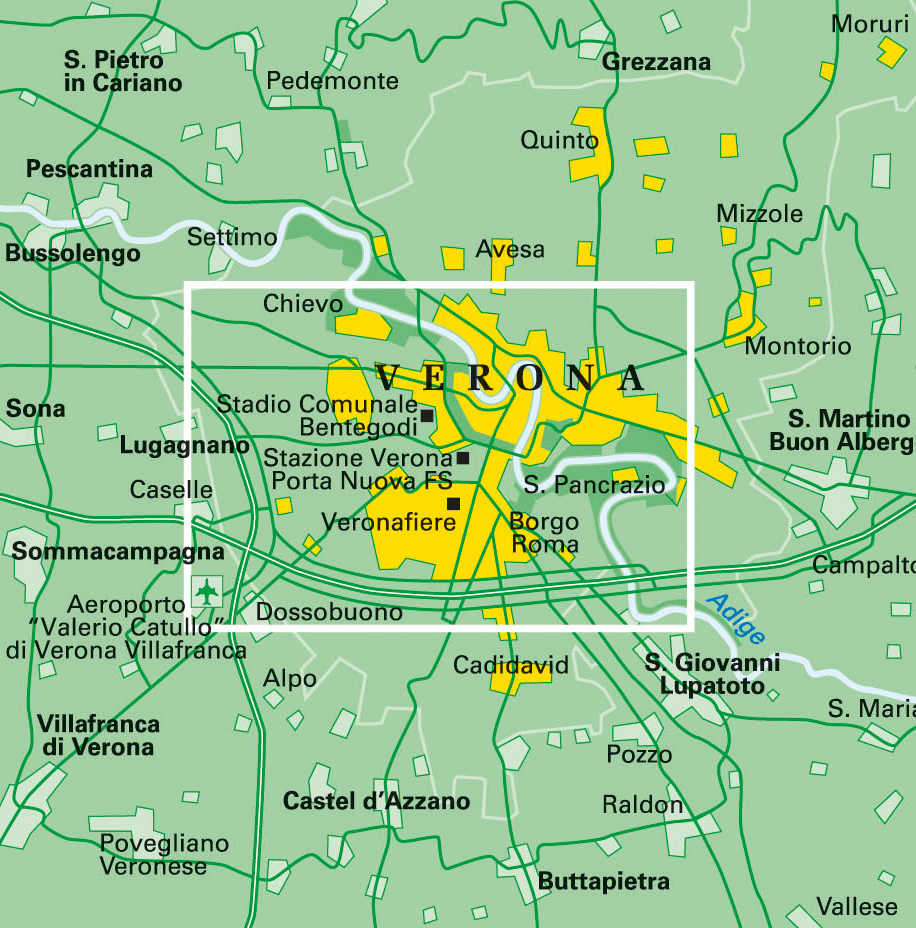 immagine di mappa di città mappa di città Verona - mappa della città - nuova edizione