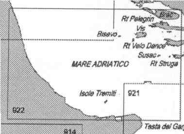 immagine di carta nautica carta nautica 922 - Da Vieste a Porto S. Giorgio e Isola Lesina