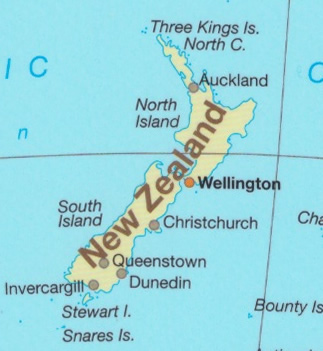 immagine di mappa stradale mappa stradale Nuova Zelanda - con spiagge, stazioni sciistiche, parchi nazionali, campeggi - mappa impermeabile e antistrappo - nuova edizione