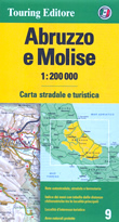 mappa stradale regionale Abruzzo e Molise - mappa stradale - con distanze stradali, percorsi panoramici - nuova edizione