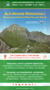 mappa topografica Alpi Apuane meridionali - mappa escursionistica con sentieri C.A.I. - mappa n.535-537 - EDIZIONE 2024