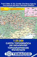 mappa topografica n.07 - Alta Badia - Arabba - Marmolada - con reticolo UTM per GPS