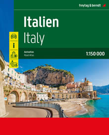 atlante Altante Stradale d'Italia cartografia dettagliata e facile da leggere, con piante di città, aree sosta campeggi, rilegato a spirale 2023