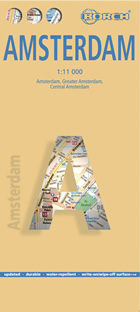 mappa di città Amsterdam - mappa della città plastificata, impermeabile, scrivibile e anti-strappo - dettagliata e facile da leggere, con trasporti pubblici, attrazioni e luoghi di interesse - nuova edizione