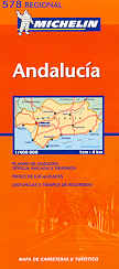 mappa stradale n.578 - Andalusia, Andalucia - Spagna - con Siviglia, Marbella, Malaga, Granada, Almeria, Cordoba, Cadiz, Huelva