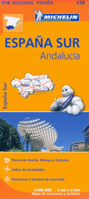 mappa stradale n.578 - Andalusia, Andalucia - Spagna - con Siviglia, Marbella, Malaga, Granada, Almeria, Cordoba, Cadiz, Huelva - nuova edizione