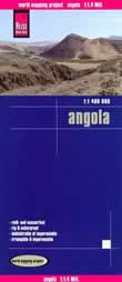 mappa stradale Angola - con Matadi, Luanda, Kuango, Saurimo, Sumbe, Tombua, Cabinda, Luena - Mappa Plastificata