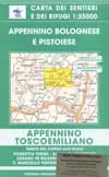 mappa topografica n.21 - Appennino Bolognese e Pistoiese - con Parco del Corno Alle Scale, Porretta Terme, Lizzano, S. Marcello, Sambuca