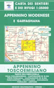 mappa topografica n.18 - Appennino Modenese e Garfagnana con Parco dell'Orecchiella, Villa Collemandina, Castiglione di G.na, Pieve Fosciana, Castelnuovo G.na, Fosciandora, Pievepelago, Riolunato, Fiumalbo, Abetone