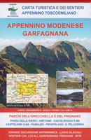 mappa topografica n.18 - Appennino Modenese e Garfagnana con Parco dell'Orecchiella, Villa Collemandina, Castiglione di G.na, Pieve Fosciana, Castelnuovo G.na, Fosciandora, Pievepelago, Riolunato, Fiumalbo, Abetone - nuova edizione