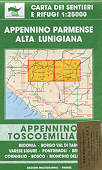 mappa topografica 9/13 - Appennino Parmense, Alta Lunigiana - con Bedonia, Pontremoli, Berceto, M. Gottero e M. Marmagna
