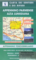 mappa n.9 Appennino Parmense e Alta Lunigiana con Passi dei Cento Croci, Due Santi Brattello, Bedonia, Borgo Val di Taro, Pontremoli, Varese Ligure